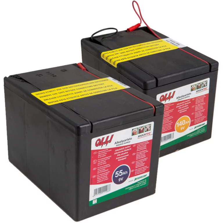 Vzduchová alkalická baterie OLLI 9 V, 55 a 140Ah
