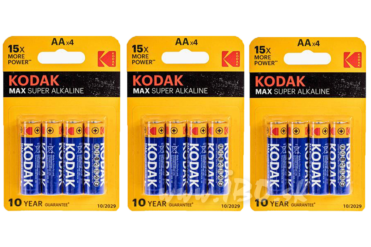 Baterie do fotopasti - sada 12 kusů, Kodak AA MAX